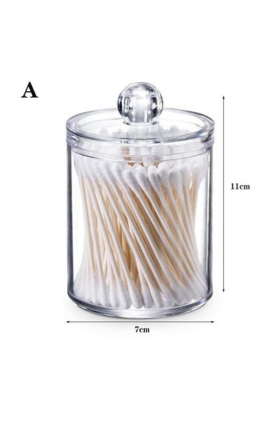 Choice A Makeup Organizer Cosmetic Storage Box Organizador Cotton Swab Holder Cotton Pad Box Clear Plastic.