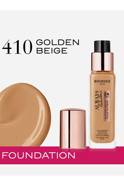 Bourjois Always Fabulous 24H Extreme Resist Foundation - 410 Golden Beige