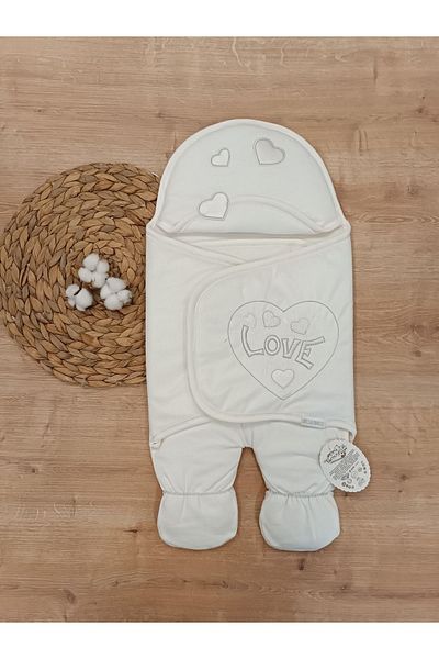 Tomuycuk 100% Cotton Heart and Foot Sleeping Bag for Newborn Baby