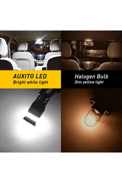 Choice T10 6000K White AUXITO 10 قطع W5W LED T10 LED Canbus لمبات إضاءة موقف السيارة