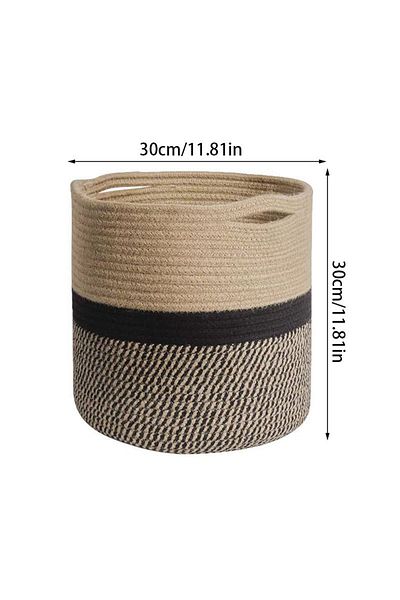 Choice C Handmade Cotton Rope Woven Baskets Flower Pot Holder Kids Toys Clothes Sundries Storage Bag Laund.