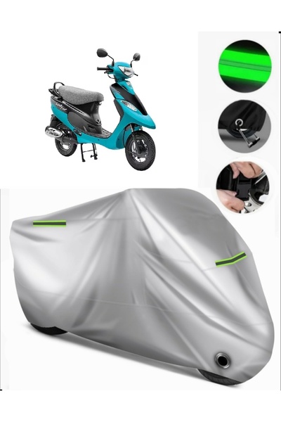 MotoEN Tvs Scooty Pep Plus Compatible Motorcycle Tarpaulin Premium (Lock Comp...