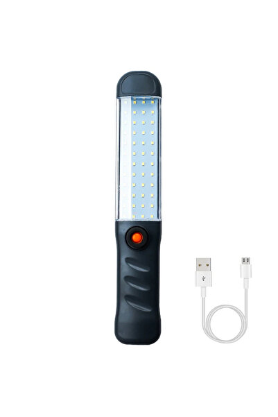 Heinast مصباح عمل قوي LED محمول للتخييم، قابل لإعادة الشحن عبر منفذ USB، مزود...