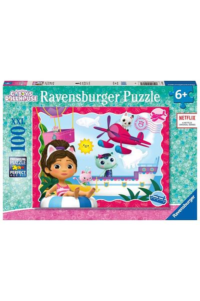RAVENSBURGER - Puzzle casa de papusi a lui Gabby 100 piese