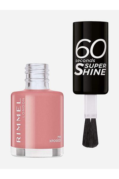 Rimmel 60 Seconds Super Shine Nail Polish, 711 Xposed, 8 ml - 0.25 fl oz