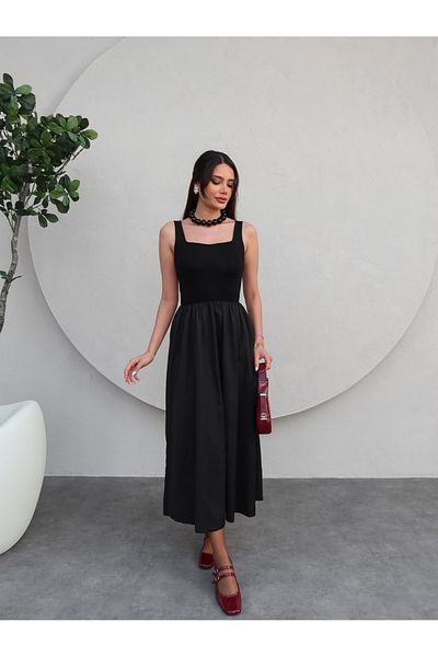 ESRAHELVACI Φόρεμα Zero Sleeve Midi Flared φούστα