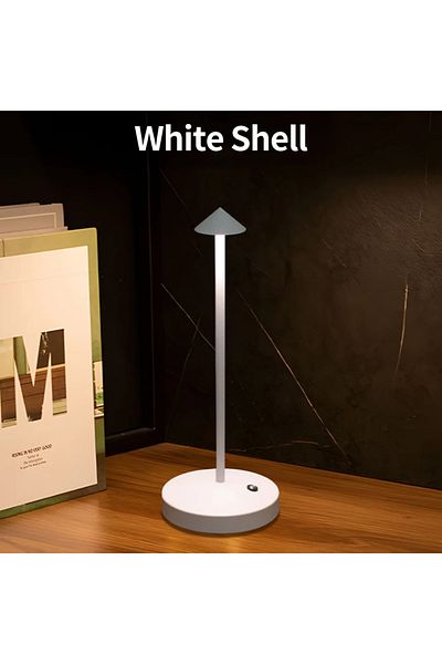 Choice White Rechargeable Table LED Lamp Touch Sensor Night Desk Lamp for Restaurant Hotel Bar Bedroom 3 Co