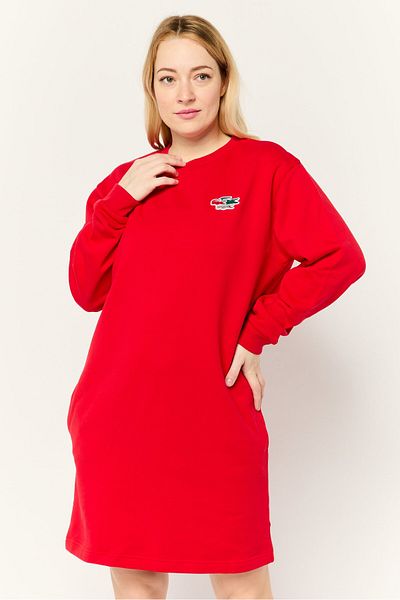 Lacoste Women Brand Logo Casual Mini Dress, Red