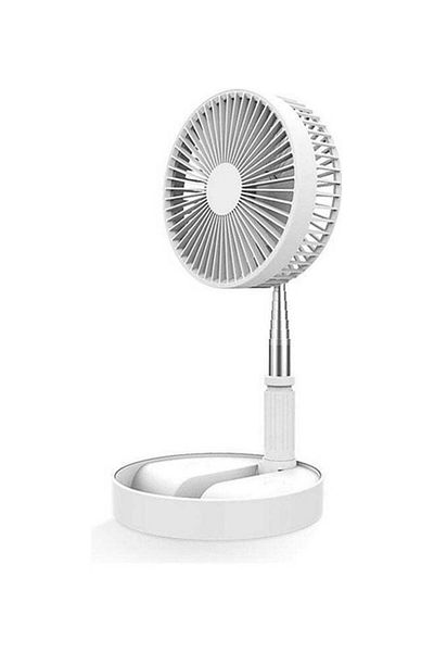 COOYA Portable USB Desktop Fan, Retractable Folding, for Home Outdoor, White