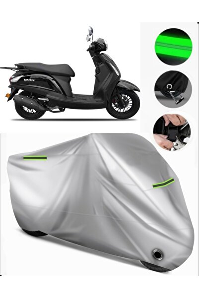 MotoEN Yuki Enzo 50 Rear Bag Compatible Premium Motorcycle Tarpaulin (Lock Co...