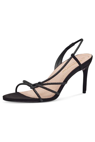 Tamaris Damen Komfort Sandalen 1-28306-42 Schwarz 001 Black Textil