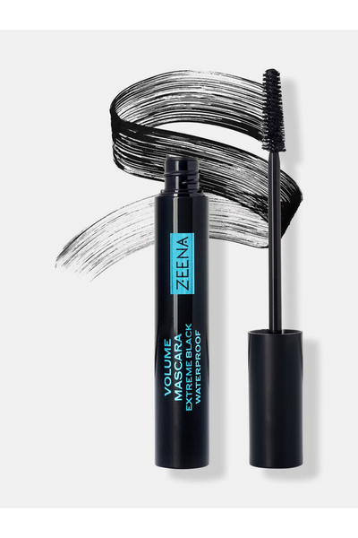 ZEENA ماسكارا فوليوم إكستريم بلاك مضادة للماء 010