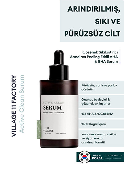 Village 11 Factory Gözenek Sıkılaştırıcı Arındırıcı Peeling Etkili Aha & Bha ...