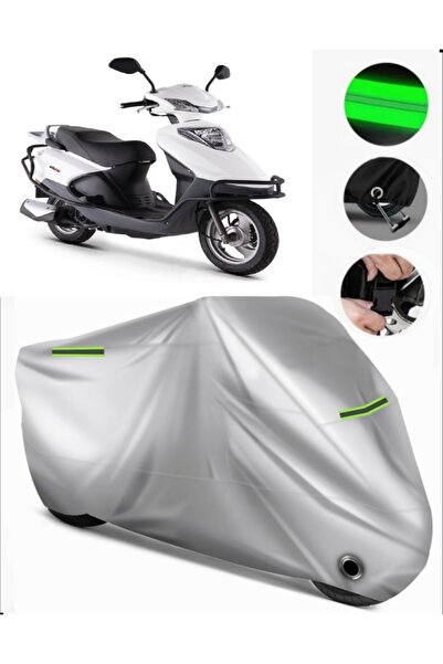 MotoEN غطاء دراجة نارية متوافق مع Kuba City Go Premium (متوافق مع القفل) - رمادي