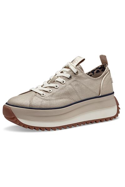 Tamaris Damen Low Sneaker Low Top 1-23731-41 Goldfarben 933 Light Gold Textil/Synthetik mit TOUCH-IT
