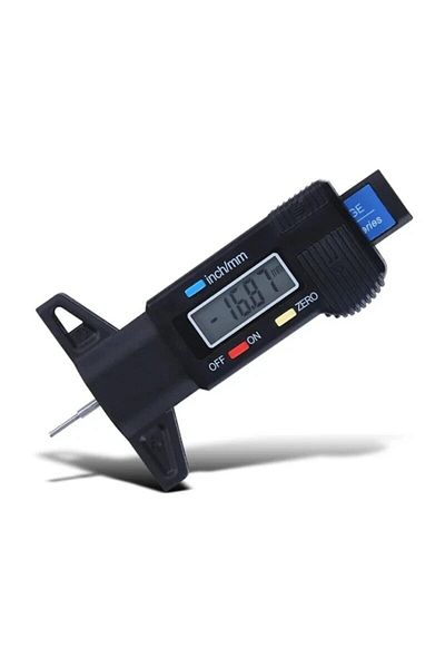 Choice 1 PC 1 PC Electronic Digital Tread Vernier Caliper Depth (Automotive Tyre) Measuring Device LCD For