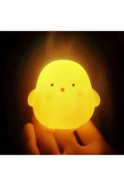 Choice 3PCS chicken Creative LED Yellow Duck Desktop Desk Lamp with Soft Light and Atmosphere Bedroom Bedhe