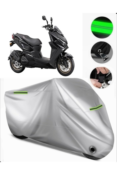 MotoEN غطاء خلفي متوافق مع Kymco KRV 200 مصنوع من القماش المشمع الفاخر للدراج...