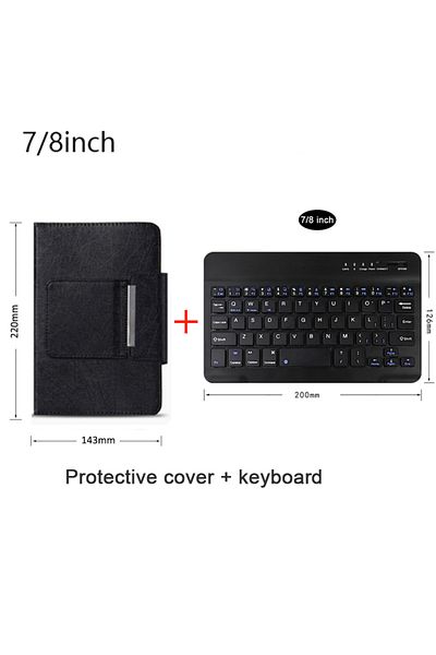 Choice 7 in Keyboard Case Universal Wireless Bluetooth Keyboard with Leather Case Stand Cover for iPad 7 8
