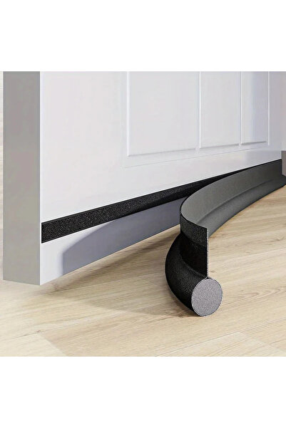 Choice شريط مانع تسرب للباب مقاس 80 مم 30 مم 93 سم أسود B3956E شريط مانع تسرب للباب من الأسفل عازل للصوت