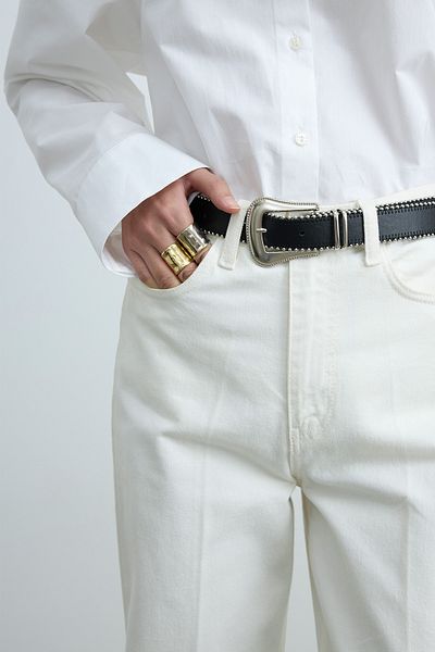 Suud Collection Black Roux Studded Belt