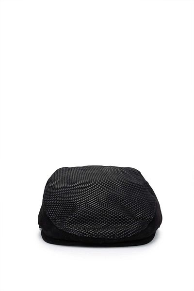 Tamer Tanca Men's Genuine Leather Black Suede London Hat