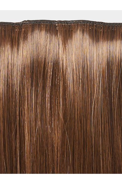 Styli باروكة شعر بني مستقيمة قابلة للتثبيت