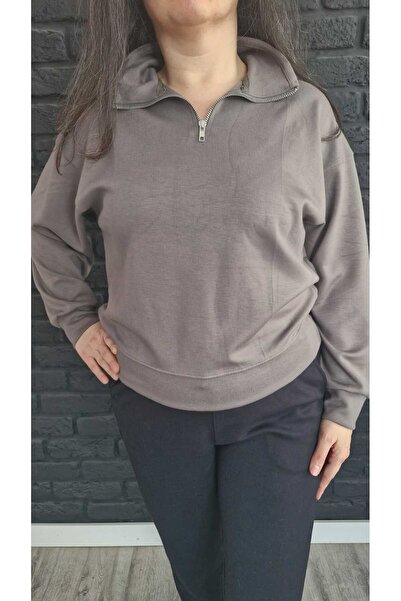 ALVWOMAN سترة من القماش المشروط بنصف سحاب