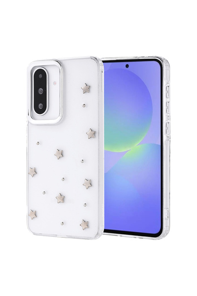 Ahlttiba حافظة متوافقة مع غطاء عمود شفاف فضي بتصميم وسادة هوائية لهاتف Galaxy...