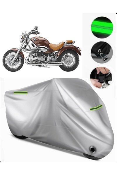 MotoEN غطاء دراجة نارية متوافق مع Bmw R 1200 C Premium (متوافق مع القفل) - رمادي