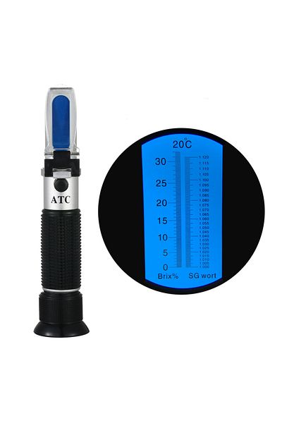 LPPCOLTD Refractometer Beer Wort Dual 0-32Brix&SG Wine Sugar Concentration Brewing Fruit Refractometer 1.0...