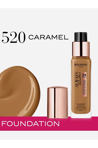 Bourjois Always Fabulous 24H Extreme Resist Foundation - 520 Caramel