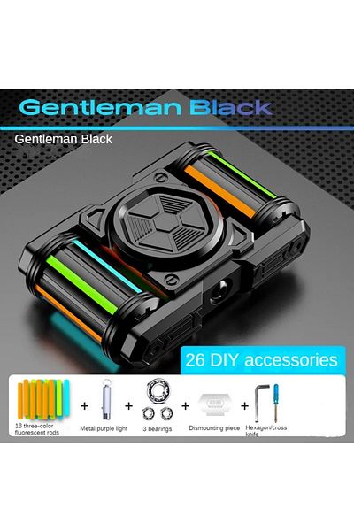 Choice Black -in Bags Tank 101 Metal Edc Cut Finger Fidget Toy Spinner Black Technology Decompression Arti
