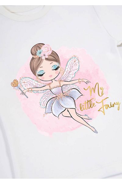 Messido Σετ παιδικές πιτζάμες 100% Cotton Fairy Printed Άνετα και Μαλακά Παιδικά Σετ 1-5 ετών