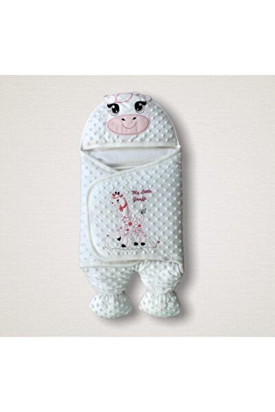Tomuycuk Zürafalı Kız Bebek Kundağı Unisex Bebek Dış Kundak Battaniyesi Hasta...