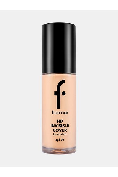Flormar غطاء غير مرئي عالي الدقة - كريم أساس خفيف وشبه لامع بعامل حماية من الشمس SPF30 30 جم |   40 عاجي فاتح
