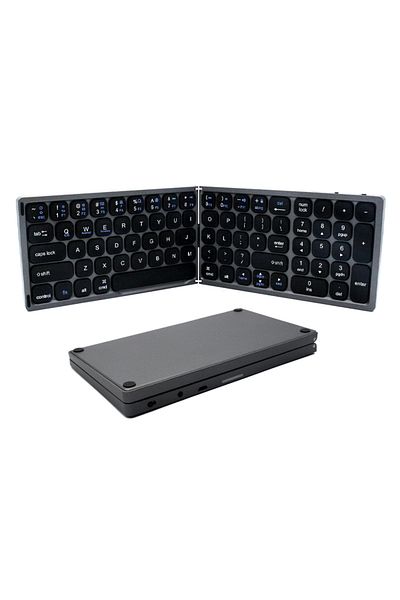 Choice Spain Dual Foldale Foldable Bluetooth Keyboard With Numeric Keypad Full Size Wireless Folding Keyboa