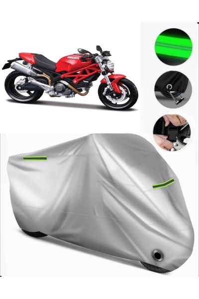 MotoEN غطاء دراجة نارية متوافق مع Ducati Monster 696 Premium (متوافق مع القفل...