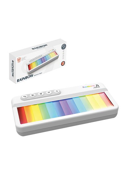 Choice white with box Rainbow Flashing Piano Toys Electronic Music Toys with 5 Instruments 13 Melody Portab