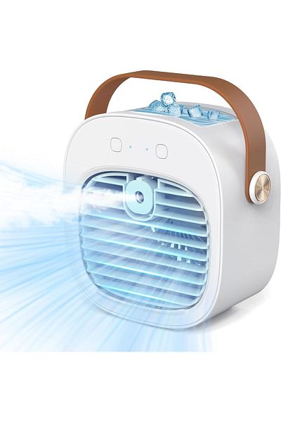 COOYA Portable Air Conditioner, Quiet 4000mAh Rechargeable, with 3 Speeds Duration 5-10 hrs