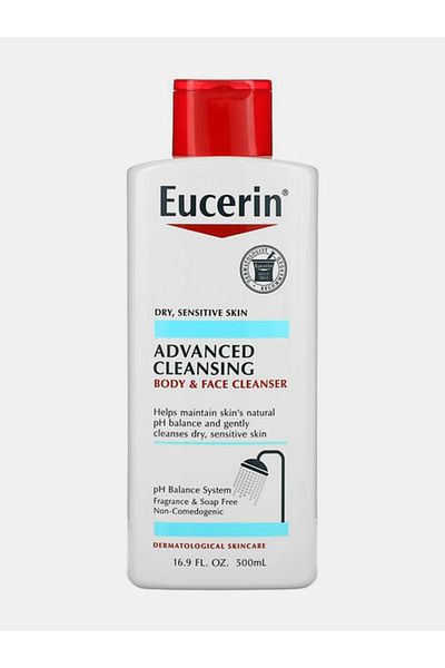 Eucerin Advanced Cleansing Body and Face Cleanser For Dry- Sensitive Skin- 500ml