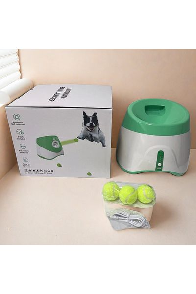 Choice M green Dog Launcher Automatic Dogs Chase Toy Tennis Throwing Pinball Machine Fun Interactive Throw