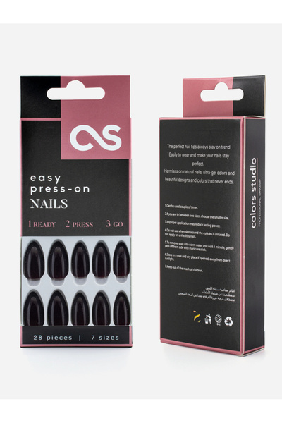 Colors Studio أظافر سهلة الضغط - أسود