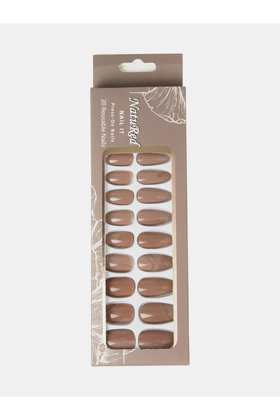 NatuRed أظافر نيل إت القابلة للضغط، لون موكا