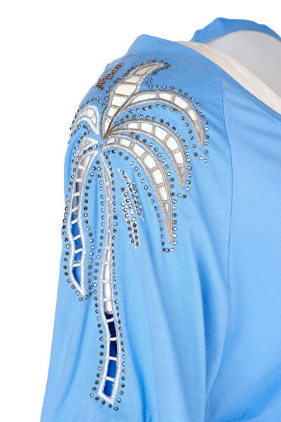 Vedi -bb Oversize V Yaka Kısa Kol Kadın T-Shirt - Minimalist Tarz