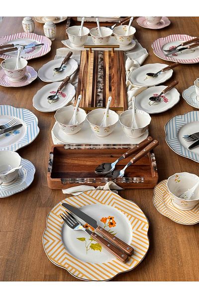 ROSSEV Dorati Akasya Breakfast Set 71 Pieces for 6 People