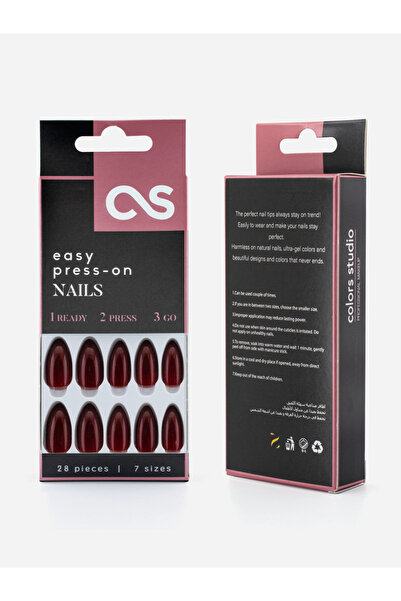 Colors Studio أظافر سهلة التركيب - أحمر
