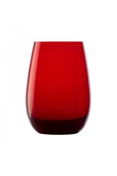 Stölzle Lausitz Set of 6 universal glasses, Stölzle Elements Red, 465 ml