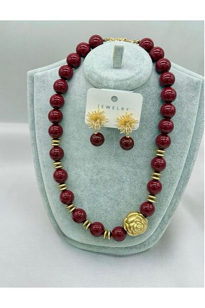 a rose jewelry Trendy Rose Bead Necklace