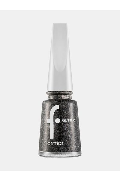 Flormar Glitter Nail Enamel, 36 Blackstar